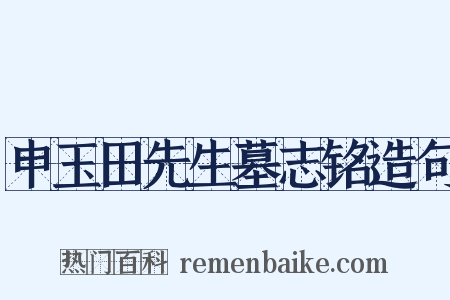 申玉田先生墓志铭造句是什么意思的图片